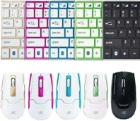 MINI TECLADO E MOUSE SEM FIO 2.4GHZ PADRÃO APPLE P ANDROID